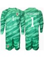 Otroške Nogometnih dresov Hrvaška Dominik Livakovic #1 Vratar Gostujoči EP 2024 Dolgi rokavi (+ hlače)